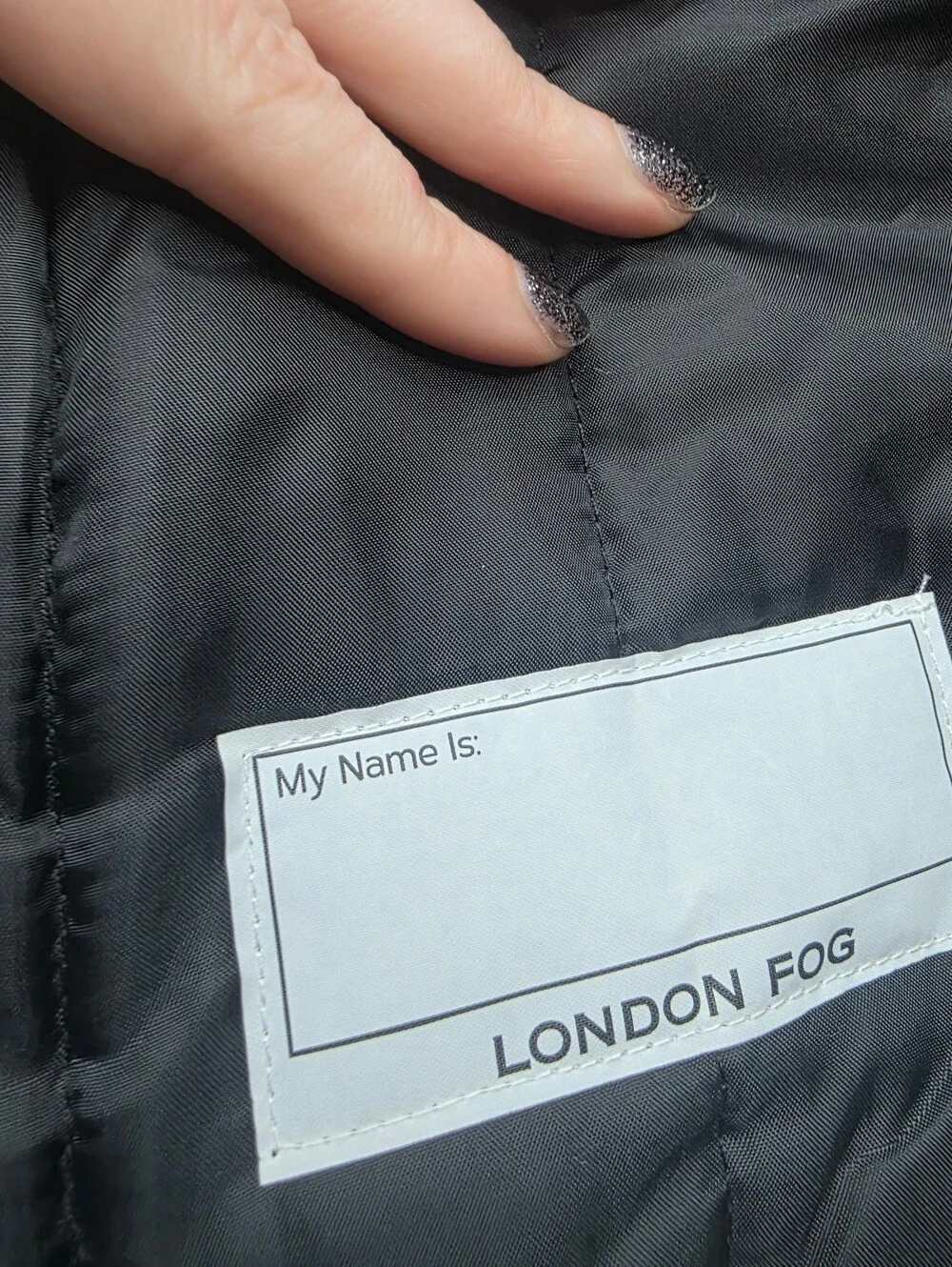 NWT London Fog Girls Black Quilted Puffer Parka Jacket Size LG 6x S(7/8)*Read*